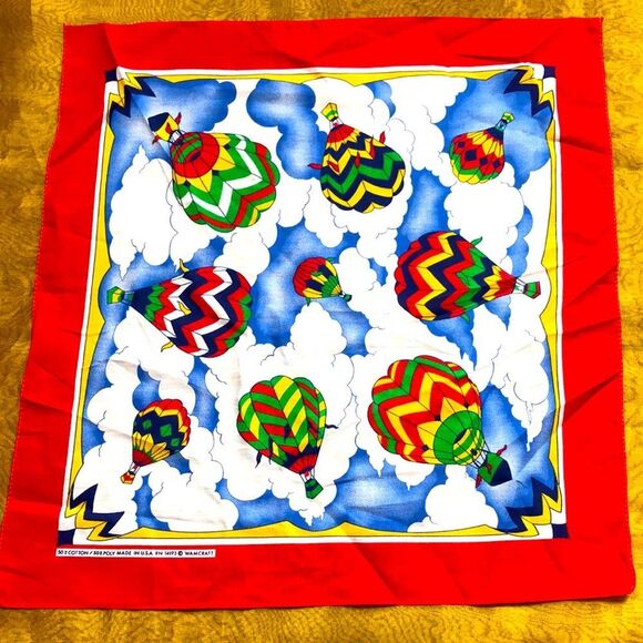 VTG WAMCRAFT MADE IN USA RN 14193 BANDANNA SCARF SIZE 22X22 - Picture 2 of 5